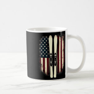 Caneca De Café Bandeira Americana Esqui Alpino Esquiador _6