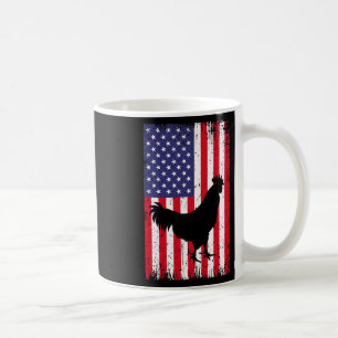 Caneca De Café Bandeira Americana Galo Frango Fazenda Animal Ranc