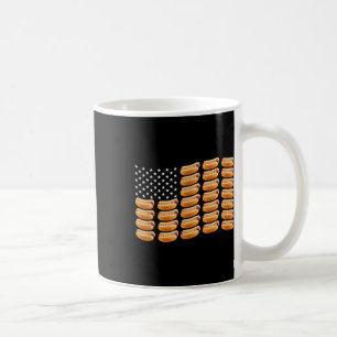 Caneca De Café Bandeira Americana Hotdog 4 de julho Churrasco Pat