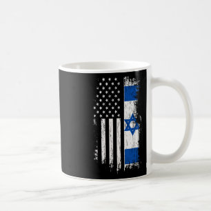 Caneca De Café Bandeira Americana Israelense - Camisa Orgulho Isr