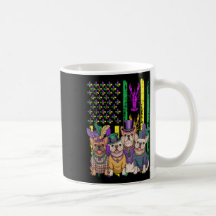 Caneca De Café Bandeira Americana Mardi Gras Buldogue Francês Fes