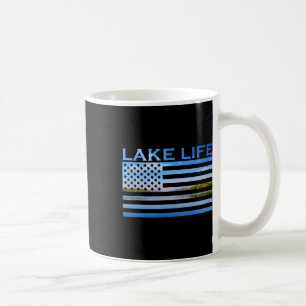 Caneca De Café Bandeira Americana Patriota Pescando No Lago Isto