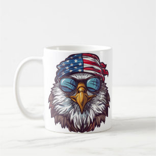 Caneca De Café Bandeira Americana Patriótica Bald