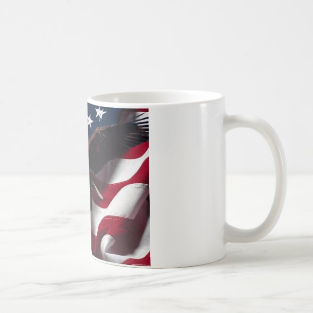 Caneca De Café Bandeira americana patriótica de Eagle (Direita)
