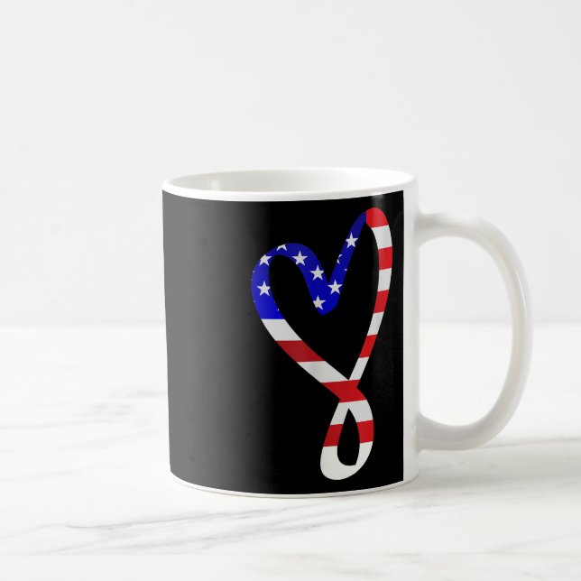 Caneca De Café Bandeira Americana Patriótica Força Armada Mem (Direita)