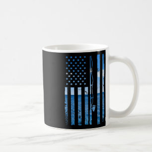 Caneca De Café Bandeira Americana Peixe Pescador Pescador Engraça