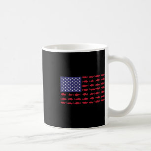 Caneca De Café Bandeira Americana Por Byss Pesca Menino Jovem Mul