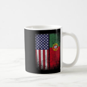 Caneca De Café Bandeira Americana Portuguesa Portugal EUA Para Mu