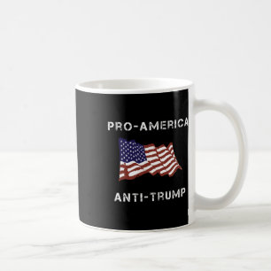 Caneca De Café Bandeira americana pró-América anti-Trump mulheres