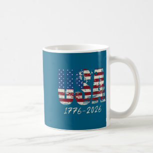 Caneca De Café Bandeira Americana Retrô EUA 250º Arte