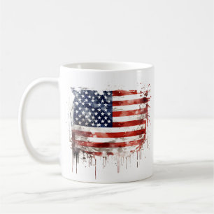 Caneca De Café Bandeira americana russa e meteorológica