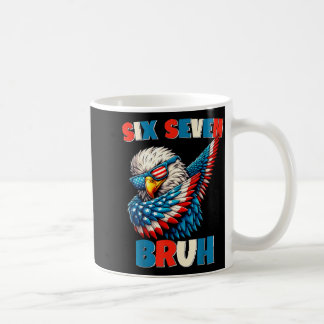 Caneca De Café Bandeira Americana Six Seven Bruh Dabbing Águia 4