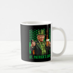Caneca De Café Bandeira Americana Trump 2025 Vintage Dia de São P