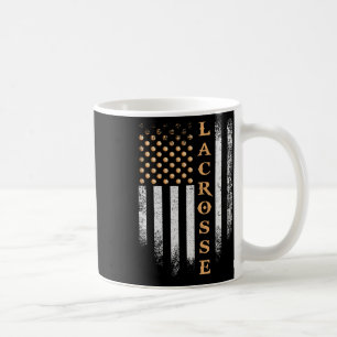 Caneca De Café Bandeira Americana Vintage Lacrosse Jogador Patrió