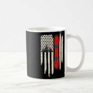 Caneca De Café Bandeira Americana Winter Sports Alpino Snowb