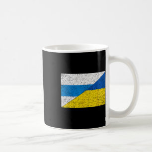 Caneca De Café Bandeira Anti-guerra Russa Bandeira da Ucrânia Net