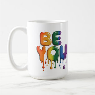 Caneca De Café Bandeira Arco-Íris do Orgulho Gay é um design dive
