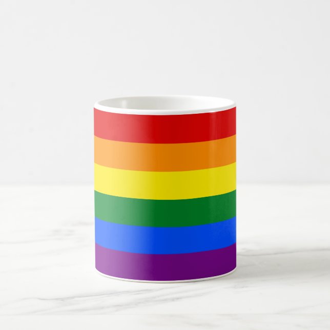 Caneca De Café Bandeira Arco-íris (LGBT) (Centro)