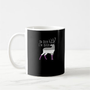Caneca De Café Bandeira Assexual Oh Deer Orgulho Queer Engraçado