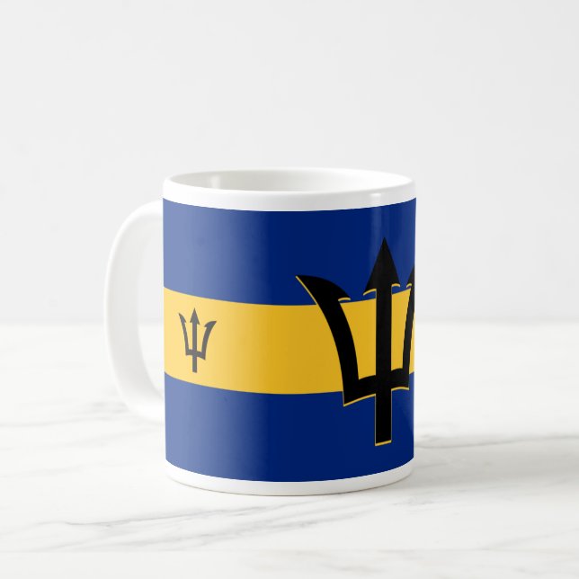 Caneca De Café Bandeira Barbados (Frente Esquerda)