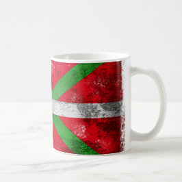 Caneca De Café Bandeira Basque afligida do estilo: Ikurriña,