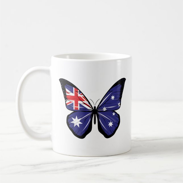 Caneca De Café Bandeira Borboleta Austrália (Esquerda)