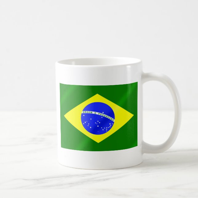 Caneca De Café Bandeira brasileira de presentes e de camisetas de (Direita)