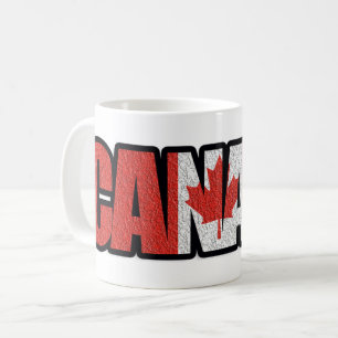 Caneca De Café Bandeira canadense da folha de bordo