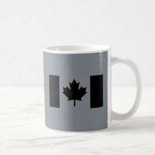 Caneca De Café Bandeira canadense no Design preto
