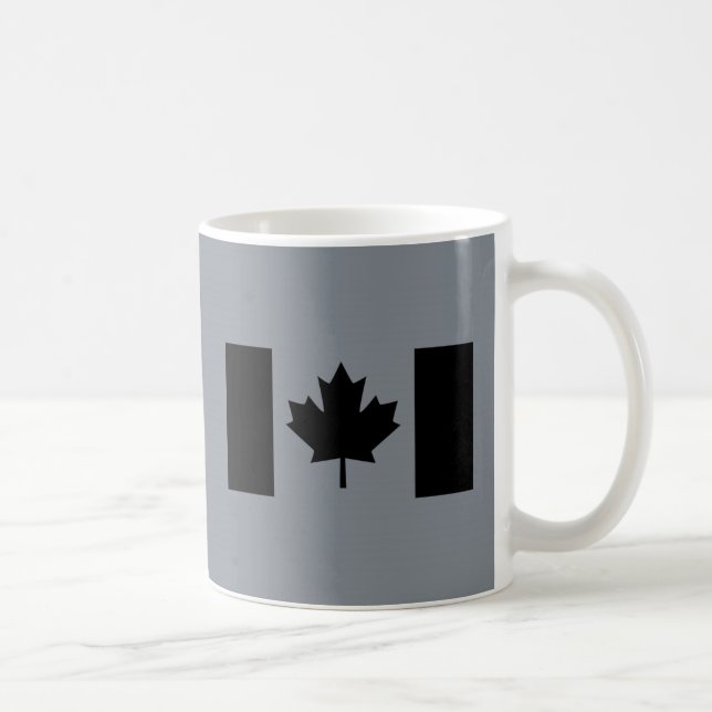 Caneca De Café Bandeira canadense no Design preto (Direita)