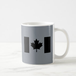 Caneca De Café Bandeira canadense no estilo preto