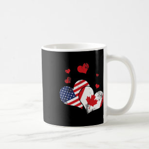 Caneca De Café Bandeira Canadense Patriótica EUA Apaixonado por C