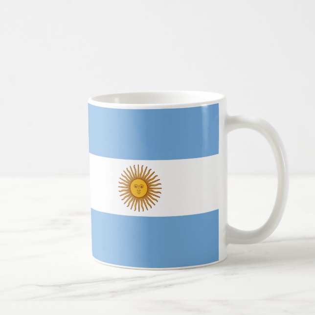 Caneca De Café Bandeira Cerâmica Argentina Mug (Direita)