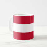 Caneca De Café Bandeira Cerâmica, Áustria<br><div class="desc">Mostre o seu orgulho na Áustria com este caneca de bandeiras da Áustria, com as riscas vermelho e branco arrojadas da bandeira nacional austríaca. Perfeito para apreciar seu café matinal, chá, ou qualquer bebida quente, esta caneca de cerâmica durável é mais do que apenas bebida—é uma celebração diária de sua...</div>