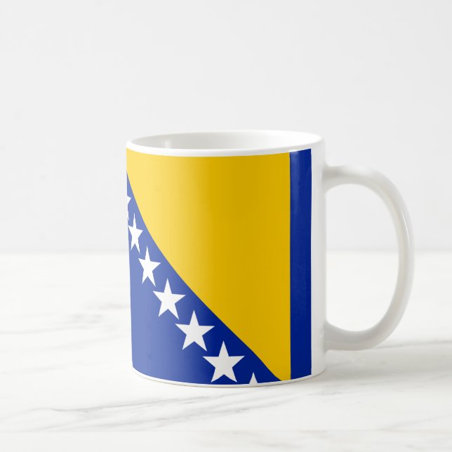 Caneca De Café Bandeira Cerâmica da Bósnia-Herzegovina (Direita)