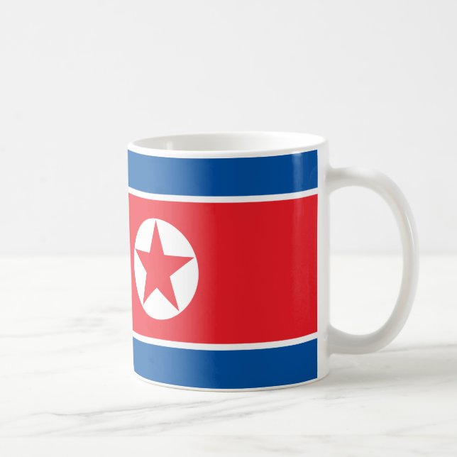 Caneca De Café Bandeira Cerâmica da Coreia do Norte (Direita)