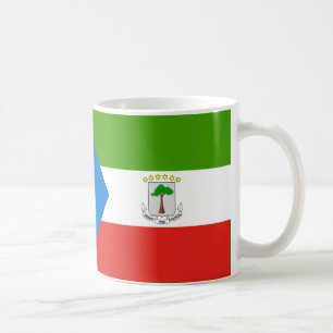 Caneca De Café Bandeira Cerâmica da Guiné Equatorial