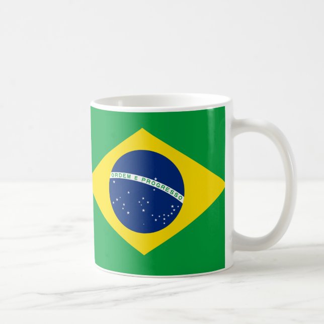 Caneca De Café Bandeira Cerâmica do Brasil (Direita)