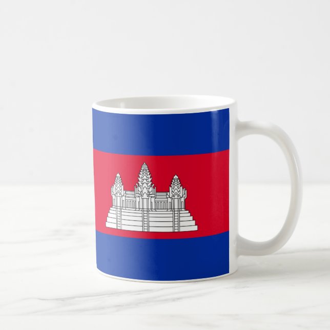 Caneca De Café Bandeira Cerâmica do Camboja (Direita)