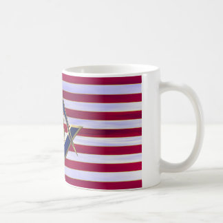 Caneca De Café Bandeira com quadrado e compassos
