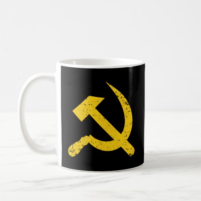 Caneca De Café Bandeira Comunista da União Soviética e Doença (Esquerda)