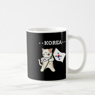 Caneca De Café Bandeira Coreana e Coreia do Sul do Gato
