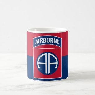 Caneca De Café Bandeira da 82ª Divisão Aerotransportada Veterano