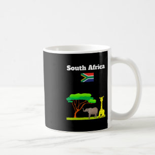 Caneca De Café Bandeira da África do Sul Presente de Férias Lembr
