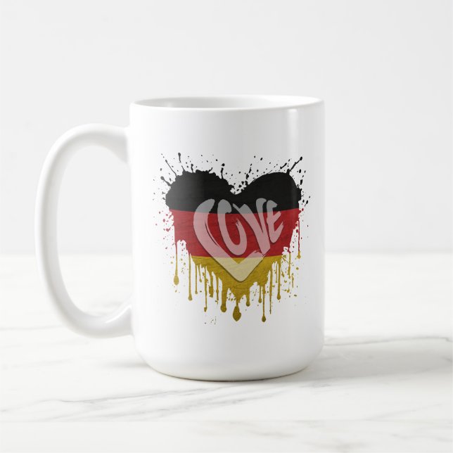 Caneca De Café Bandeira da Alemanha do Amor (Esquerda)