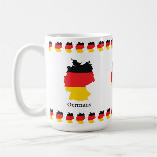 Caneca De Café Bandeira da Alemanha no Design de Souvenir de Mapa