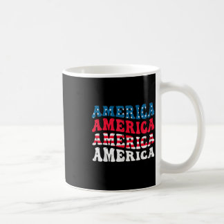 Caneca De Café bandeira da América gráfica engraçada 4 de julho
