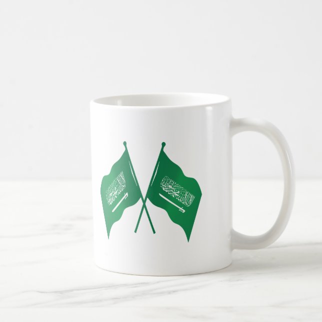 Caneca De Café Bandeira da Arábia Saudita | Presente no Dia Nacio (Direita)