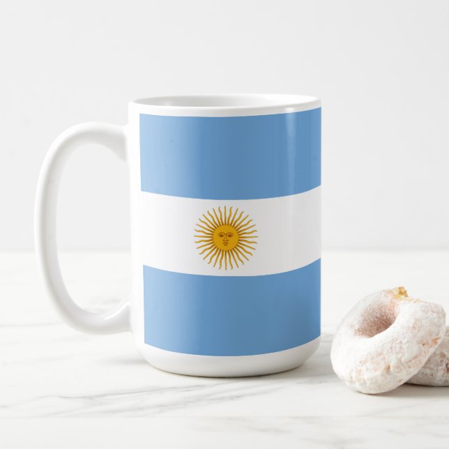 Caneca De Café Bandeira da Argentina (Com Donut)