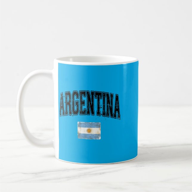 Caneca De Café Bandeira da Argentina Presente da Argentina Heranç (Esquerda)